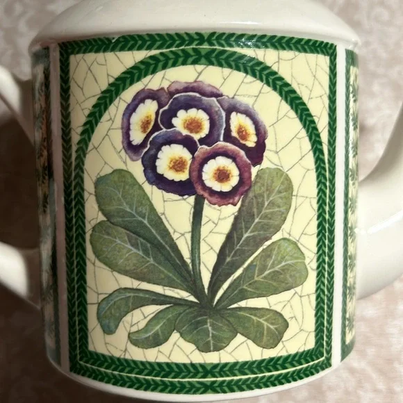 Arthur Wood ~ Primrose Botanical Vintage Large Teapot with Lid Made in England - Picture 13 of 13